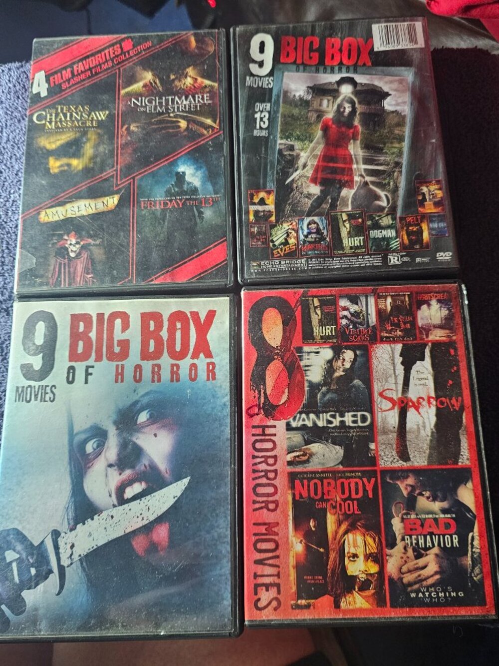 4 DVDS Horror Movies - 30 Total Movies - Classics